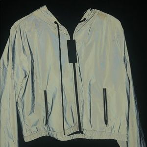 Reflective wind breaker croped